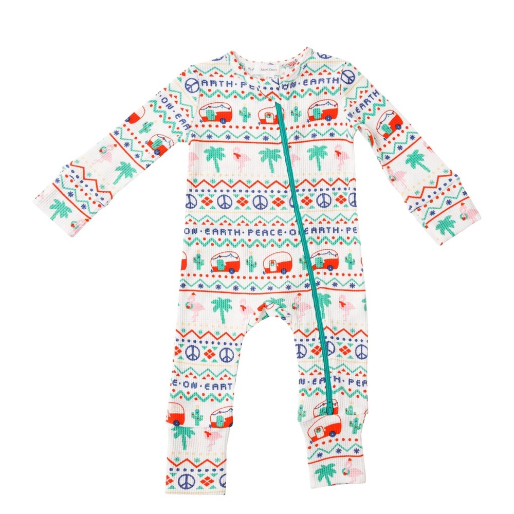 Angel Dear Thermal California Fair Isle Footie